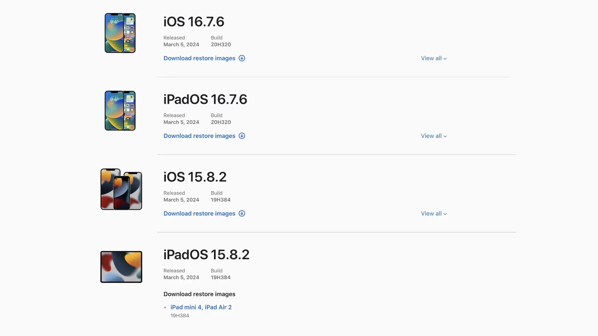 iOS 16.7.6 และ iOS 15.8.2 มีอะไรใหม่