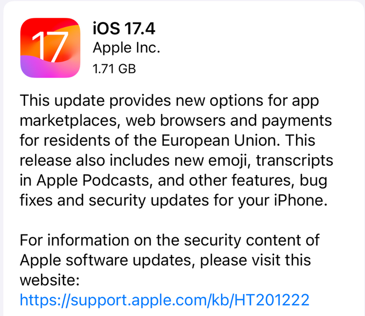iOS 17.4 มีอะไรใหม่